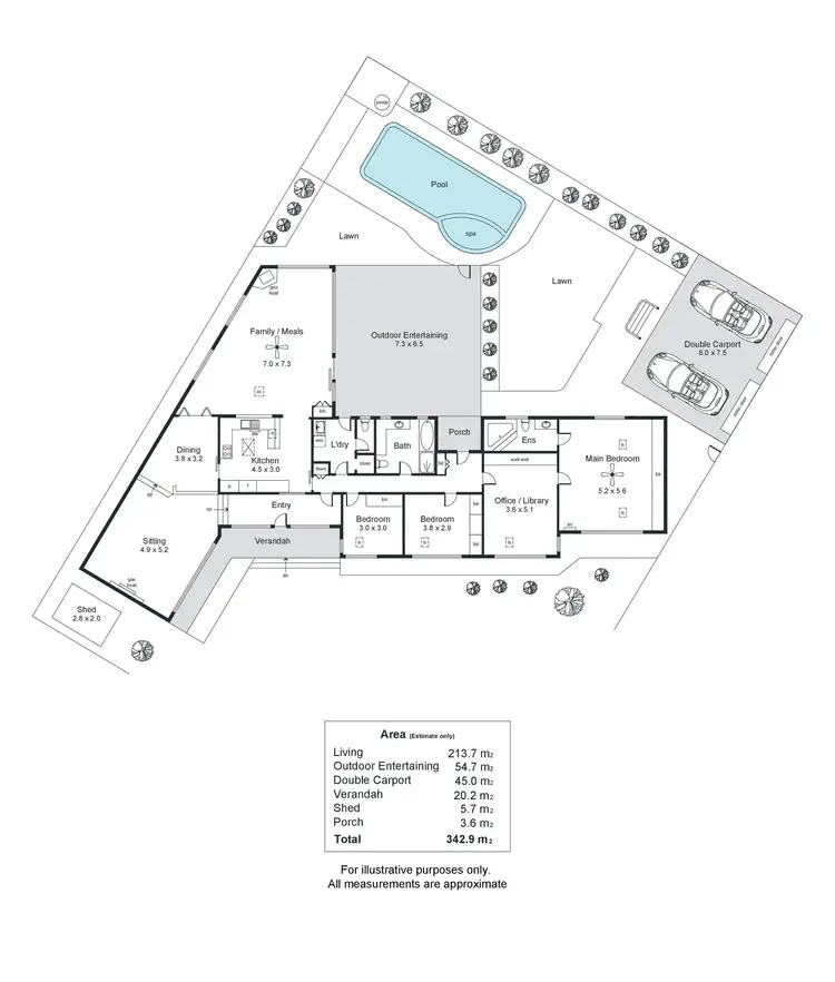 Floorplan of Homely house listing, 22 Heathpool Road, Heathpool SA 5068