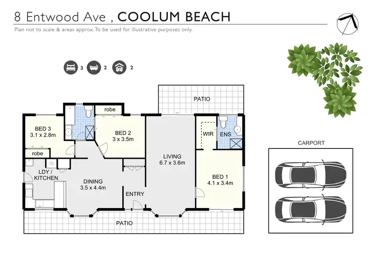 Floorplan of Homely house listing, 8 Entwood Avenue, Coolum Beach QLD 4573