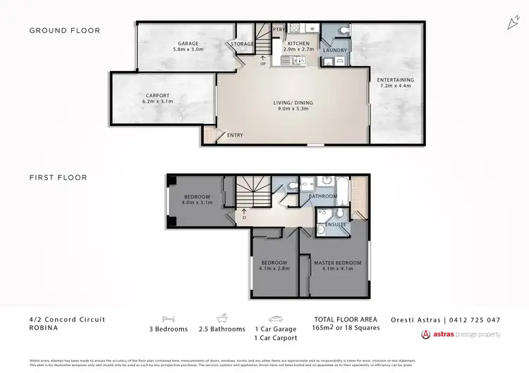 Floorplan of Homely house listing, 4/2 Concord Circuit, Robina QLD 4226