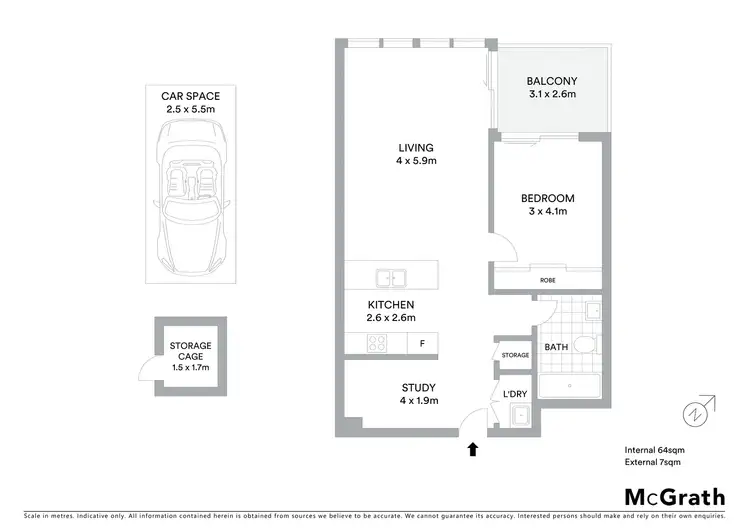 Floorplan of Homely apartment listing, 608/13 Verona Drive, Wentworth Point NSW 2127