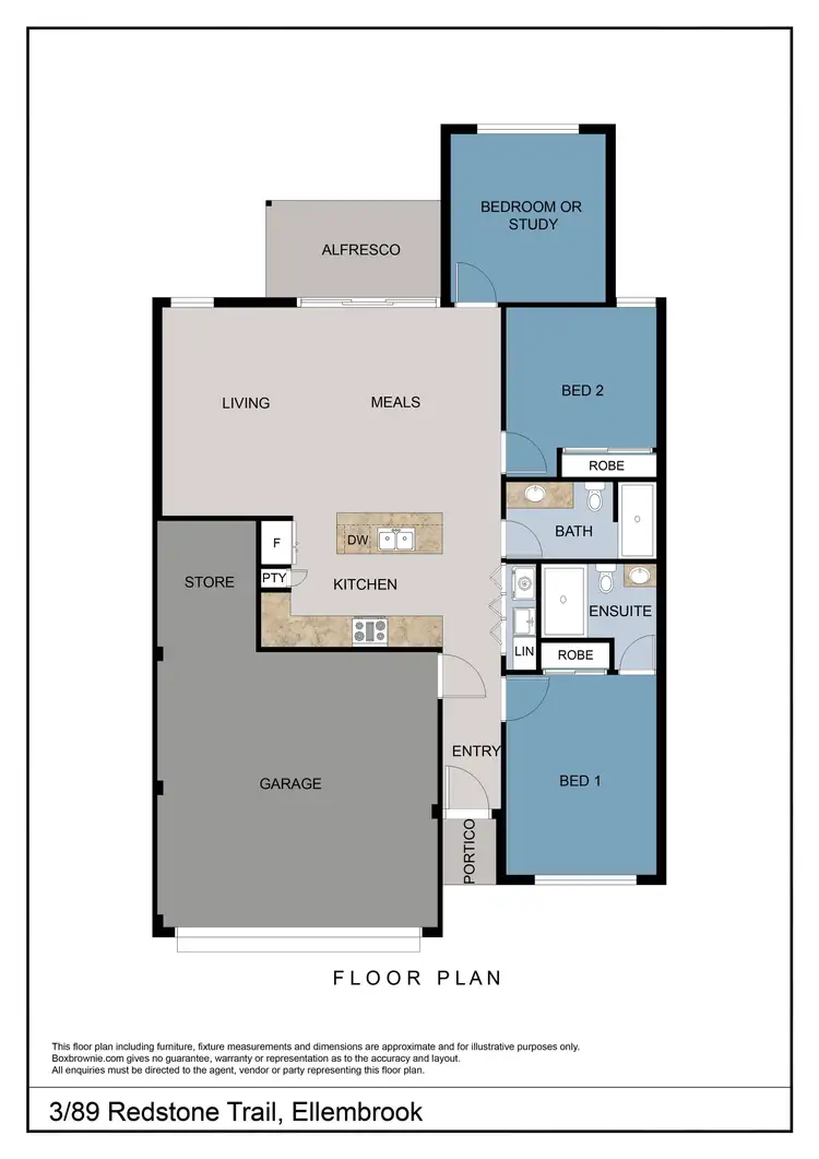 Floorplan of Homely villa listing, 3/89 Redstone Trail, Ellenbrook WA 6069