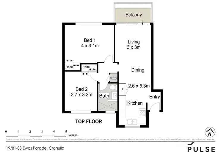 Floorplan of Homely apartment listing, 19/83 Ewos Parade, Cronulla NSW 2230