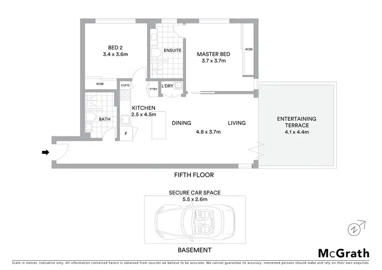 Floorplan of Homely apartment listing, 507/10 Jaques Avenue, Bondi Beach NSW 2026