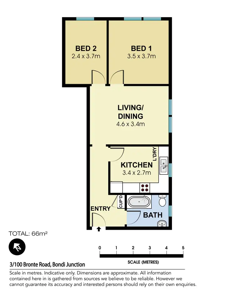 Floorplan of Homely apartment listing, 3/100 Bronte Road, Bondi Junction NSW 2022