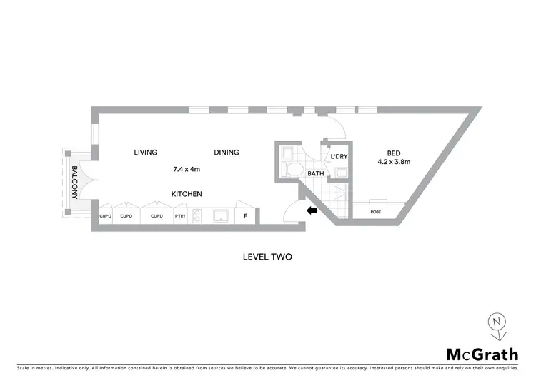 Floorplan of Homely apartment listing, 211/18 Bayswater Road, Potts Point NSW 2011
