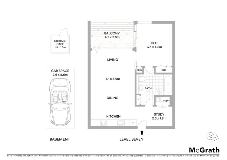 Floorplan of Homely apartment listing, 702/1 Sterling Circuit, Camperdown NSW 2050