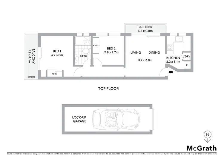 Floorplan of Homely apartment listing, 10/88 Burfitt Street, Leichhardt NSW 2040
