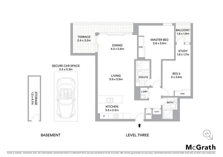 Floorplan of Homely apartment listing, 301/122 Ross Street, Forest Lodge NSW 2037