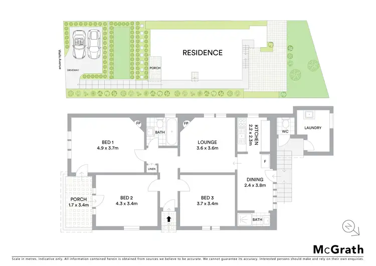 Floorplan of Homely house listing, 15 Wells Avenue, Tempe NSW 2044