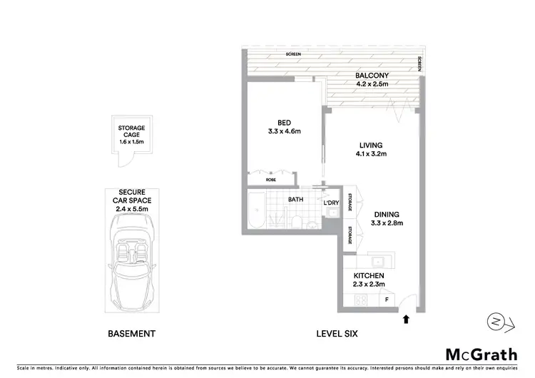 Floorplan of Homely apartment listing, 601/1 Sterling Circuit, Camperdown NSW 2050