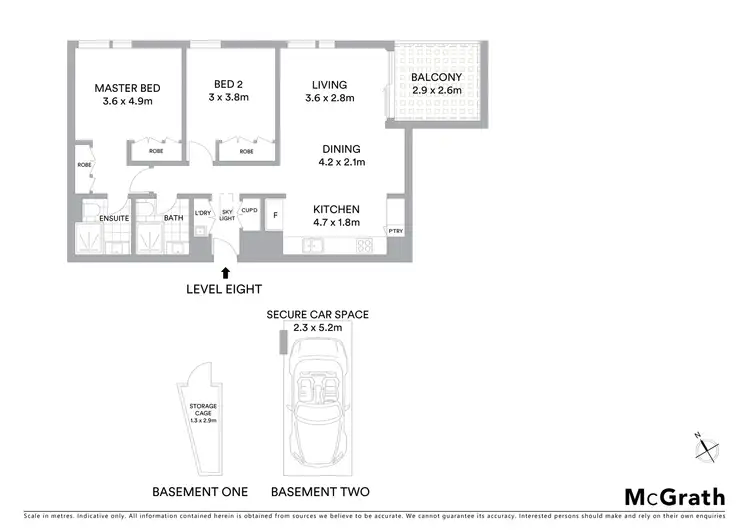 Floorplan of Homely apartment listing, 5803/148 Ross Street, Forest Lodge NSW 2037