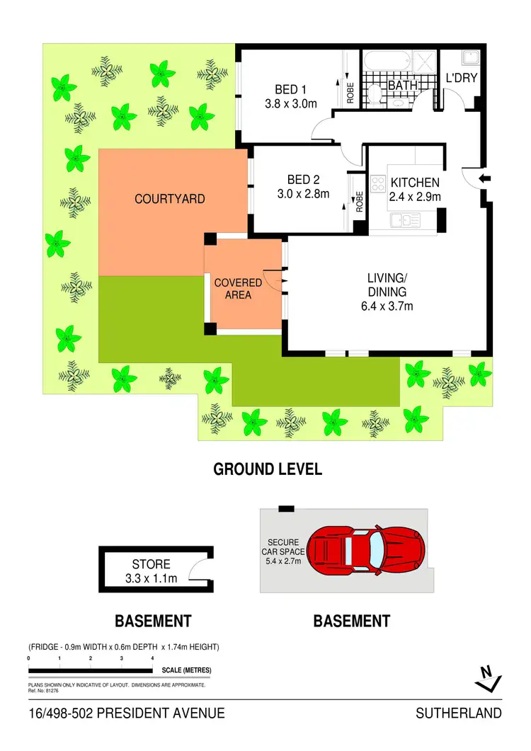 Floorplan of Homely apartment listing, 16/500 President Avenue, Sutherland NSW 2232