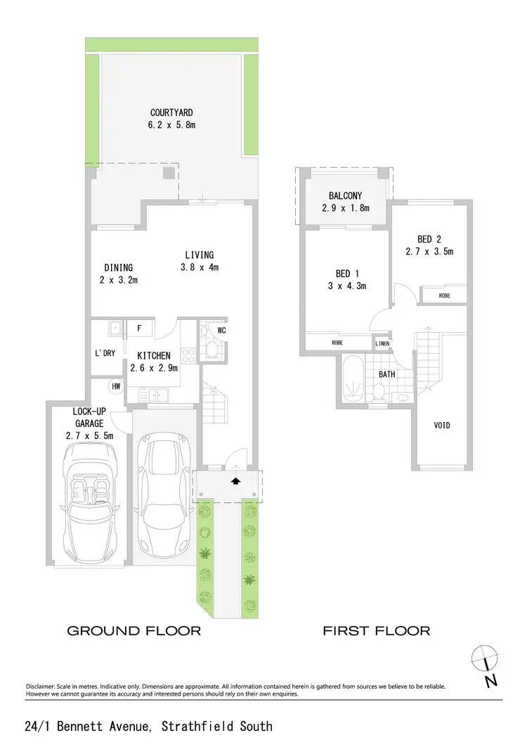 Floorplan of Homely townhouse listing, 24/1 Bennett Avenue, Strathfield South NSW 2136