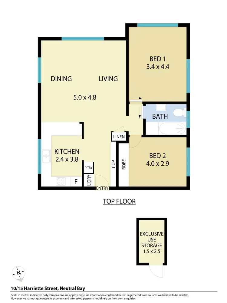 Floorplan of Homely apartment listing, 10/15 Harriette Street, Neutral Bay NSW 2089