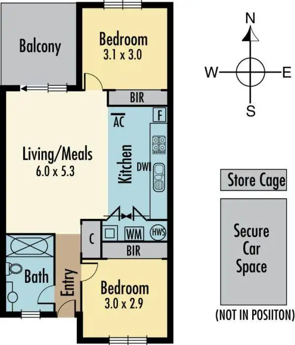 Floorplan of Homely apartment listing, 168/115 Neerim Road, Glen Huntly VIC 3163