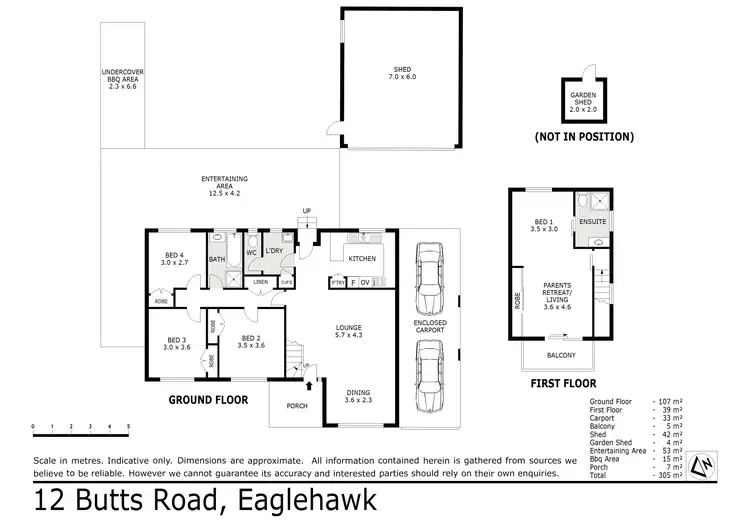 Floorplan of Homely house listing, 12 Butts Road, Eaglehawk VIC 3556