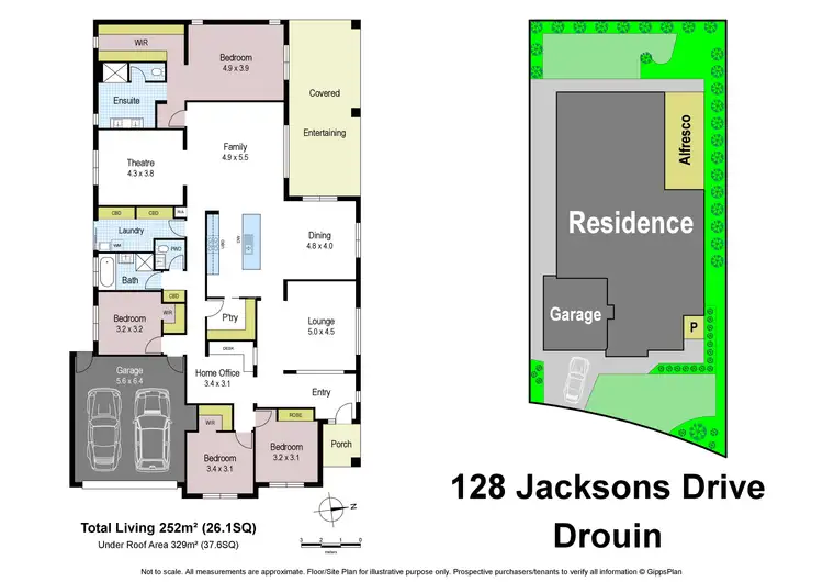 Floorplan of Homely house listing, 128 Jackson Drive, Drouin VIC 3818