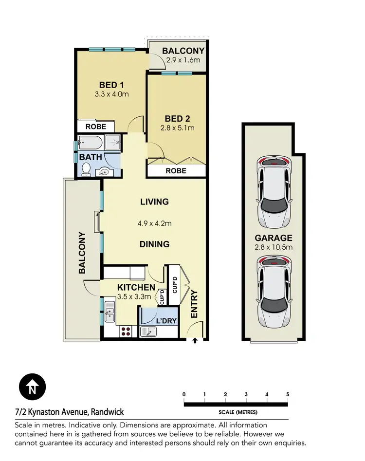 Floorplan of Homely apartment listing, 7/2 Kynaston Avenue, Randwick NSW 2031