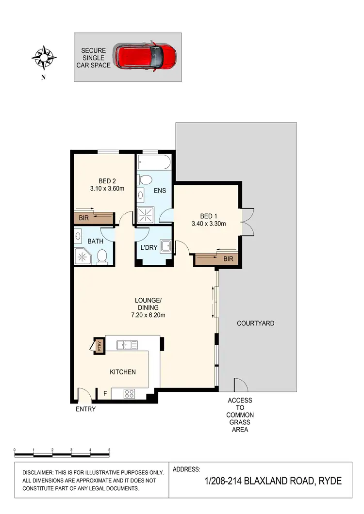 Floorplan of Homely apartment listing, 1/208-214 Blaxland Road, Ryde NSW 2112