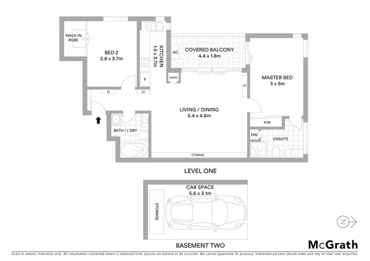 Floorplan of Homely apartment listing, 101/107 Chandos Street, Crows Nest NSW 2065