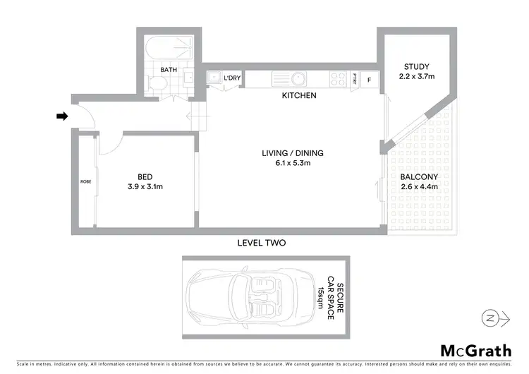 Floorplan of Homely apartment listing, 27/37-43 Bay Street, Glebe NSW 2037