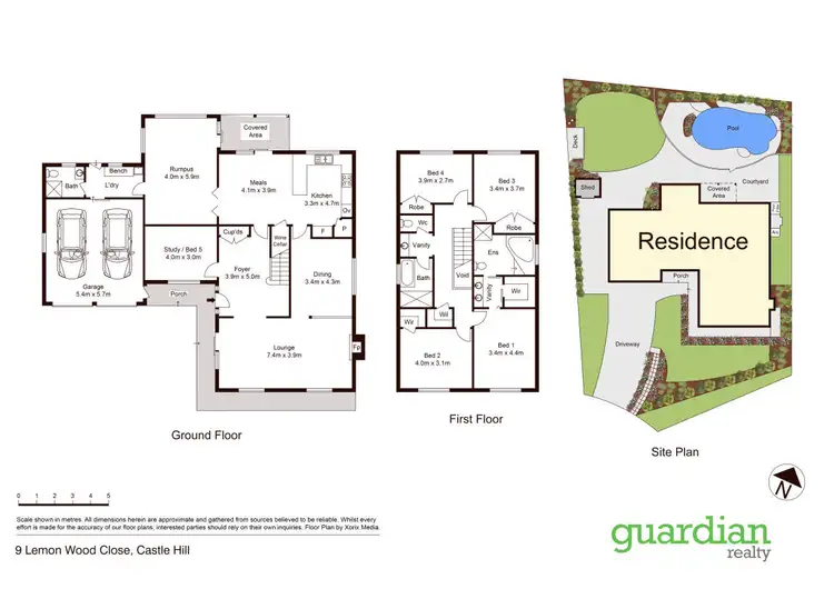 Floorplan of Homely house listing, 9 Lemonwood Place, Castle Hill NSW 2154