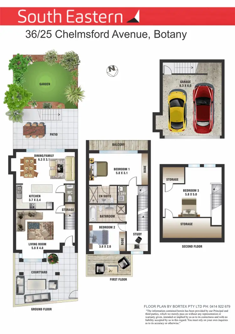 Floorplan of Homely townhouse listing, 36/25 Chelmsford Avenue, Botany NSW 2019