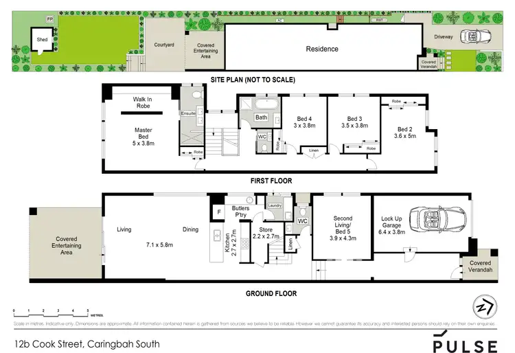 Floorplan of Homely semi-detached listing, 12B Cook Street, Caringbah South NSW 2229
