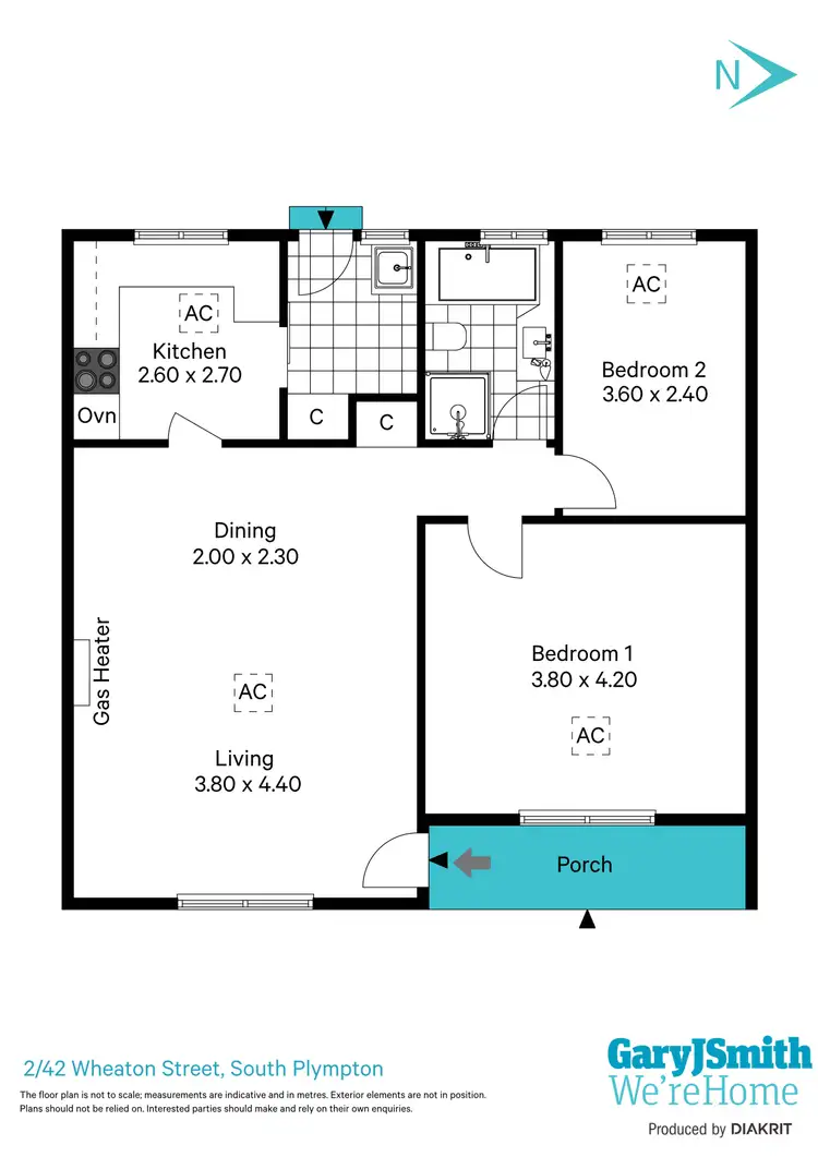 Floorplan of Homely unit listing, 2/42 Wheaton Street, South Plympton SA 5038