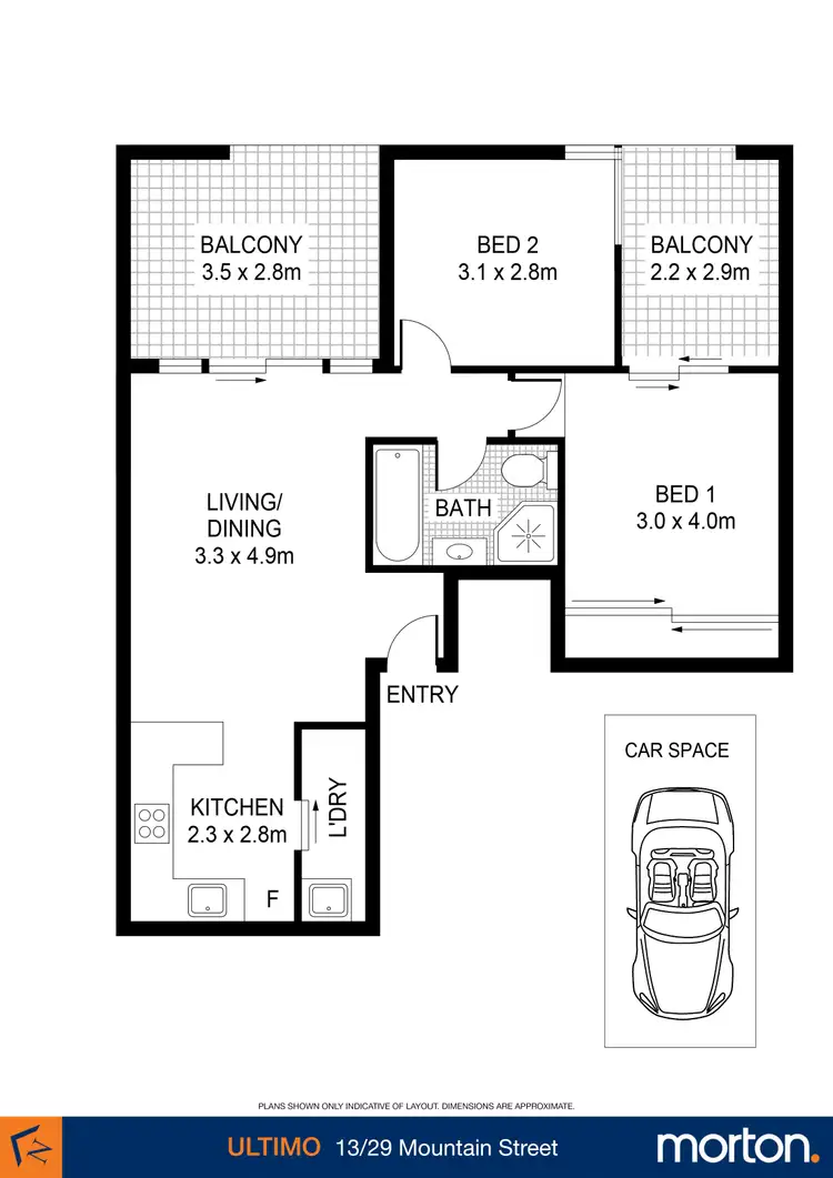 Floorplan of Homely apartment listing, 13/29 Mountain Street, Ultimo NSW 2007
