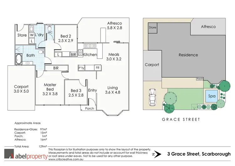 Floorplan of Homely villa listing, 3 Grace Street, Scarborough WA 6019