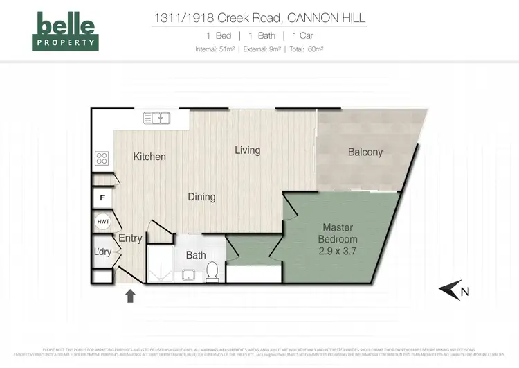 Floorplan of Homely apartment listing, 1311/1918 Creek Road, Cannon Hill QLD 4170