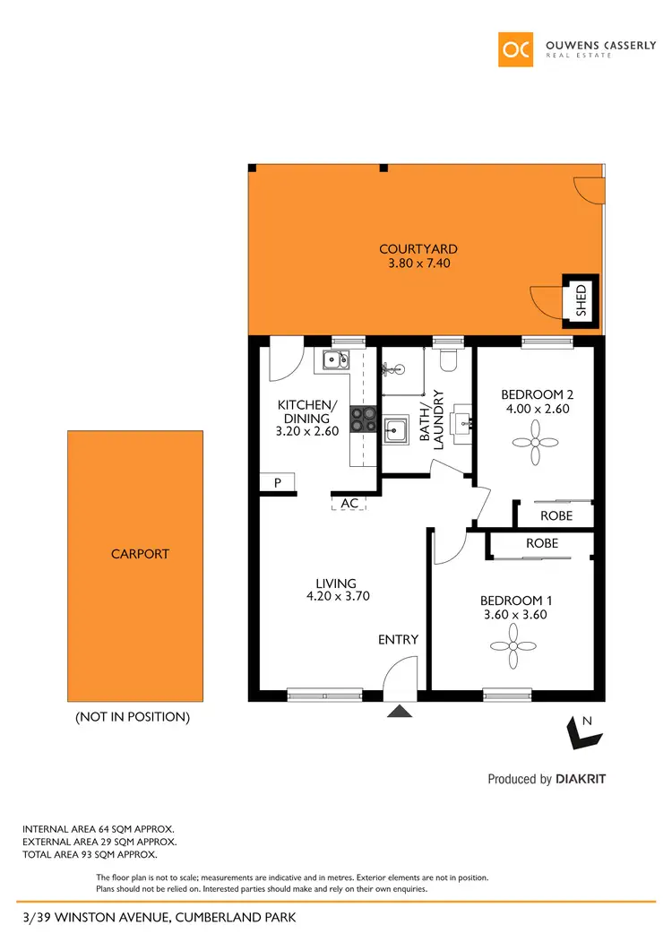 Floorplan of Homely unit listing, 3/39 Winston Avenue, Cumberland Park SA 5041