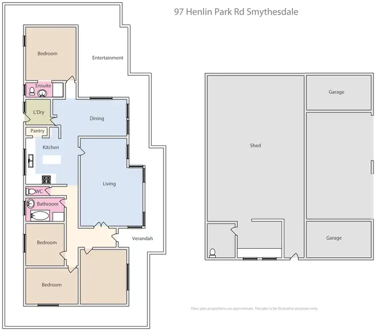 Floorplan of Homely house listing, 97 Henlin Park Road, Smythesdale VIC 3351