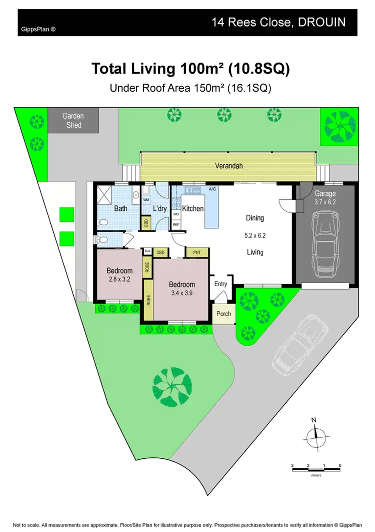 Floorplan of Homely house listing, 14 Rees Close, Drouin VIC 3818