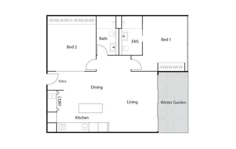 Floorplan of Homely unit listing, 212/12 Provan Street, Campbell ACT 2612