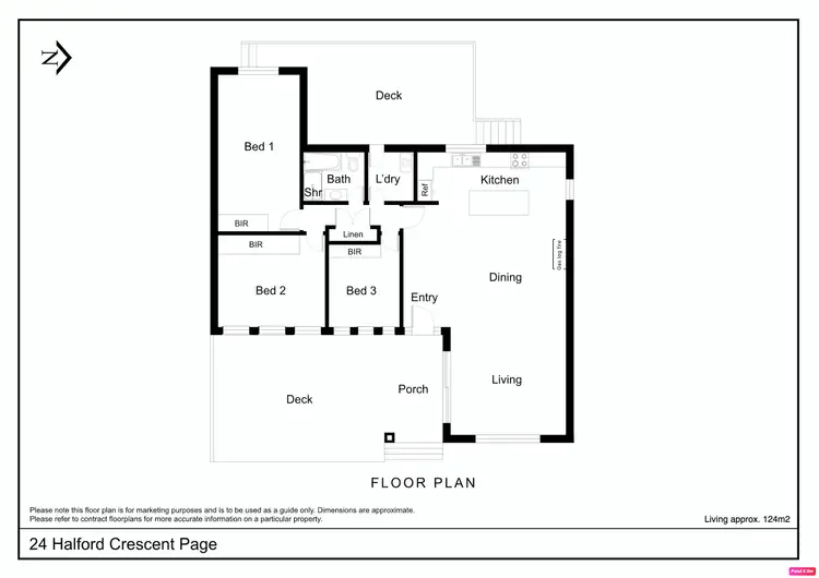 Floorplan of Homely house listing, 24 Halford Crescent, Page ACT 2614