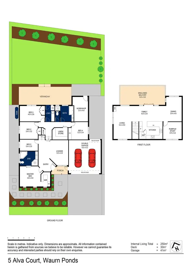 Floorplan of Homely house listing, 5 Alva Court, Waurn Ponds VIC 3216