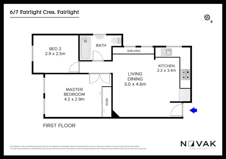 Floorplan of Homely unit listing, 6/7 Fairlight Crescent, Fairlight NSW 2094