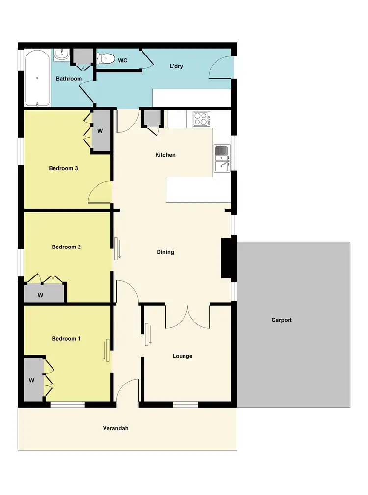 Floorplan of Homely house listing, 1/30 Kars Street, Maryborough VIC 3465