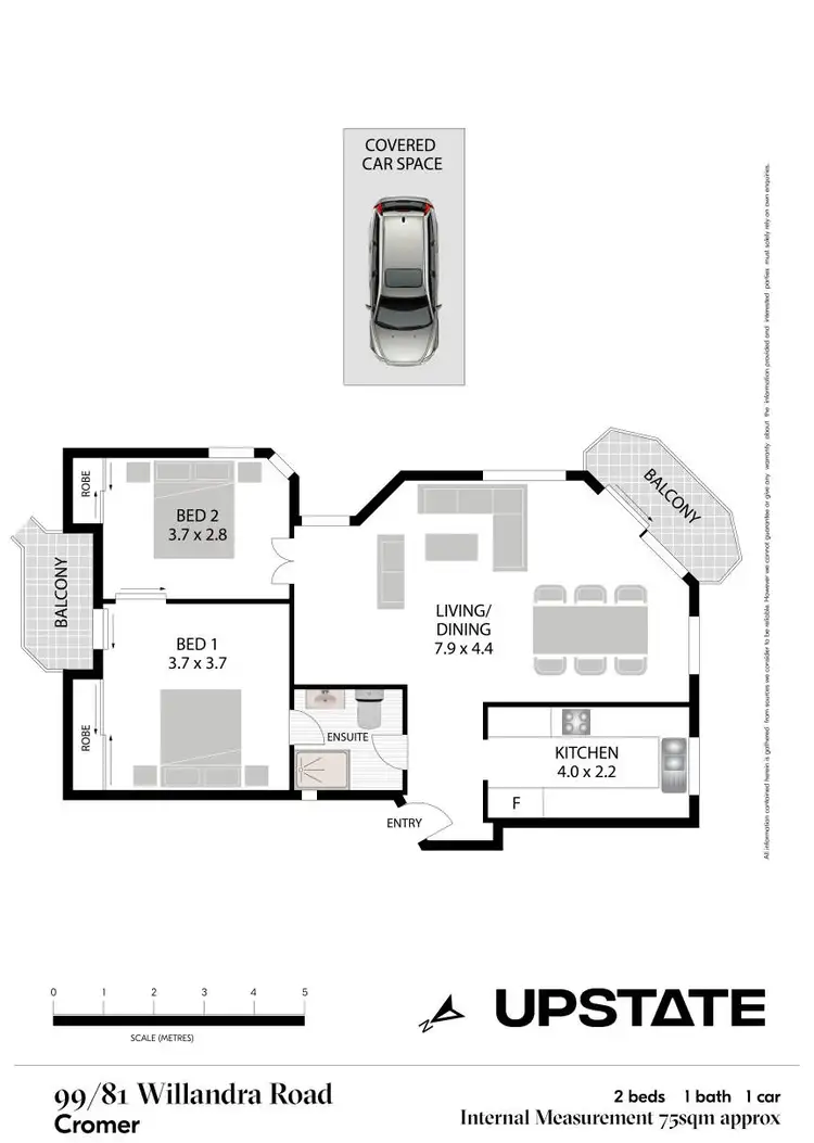 Floorplan of Homely unit listing, 99/81 Willandra Road, Cromer NSW 2099