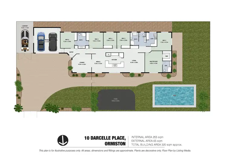 Floorplan of Homely house listing, 10 Darcelle Place, Ormiston QLD 4160