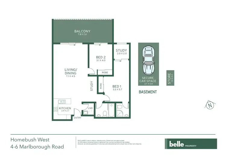 Floorplan of Homely unit listing, 3/4-6 Marlborough Road, Homebush West NSW 2140