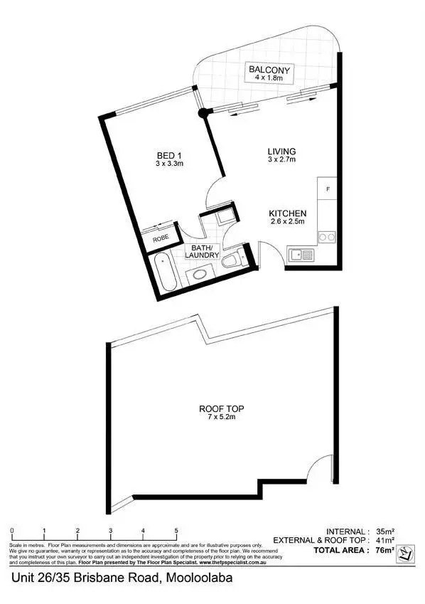 Floorplan of Homely apartment listing, 26/35 Brisbane Road, Mooloolaba QLD 4557