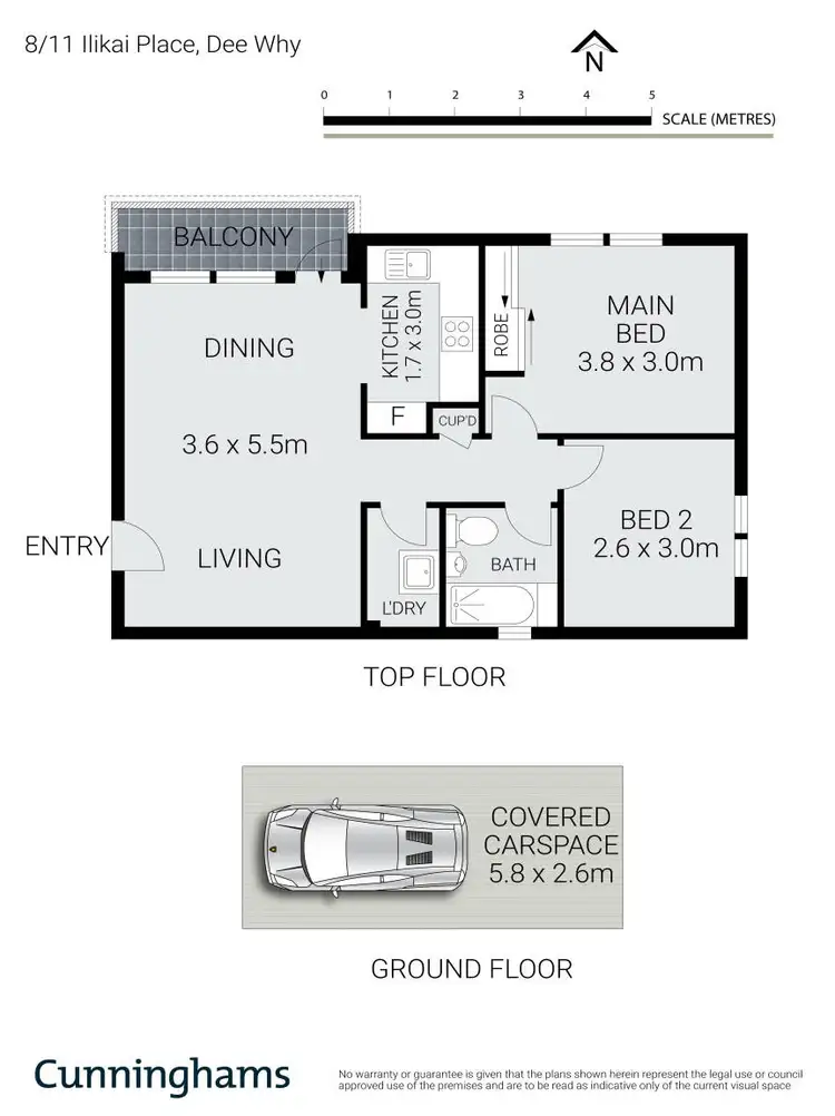Floorplan of Homely apartment listing, 8/11 Ilikai Place, Dee Why NSW 2099