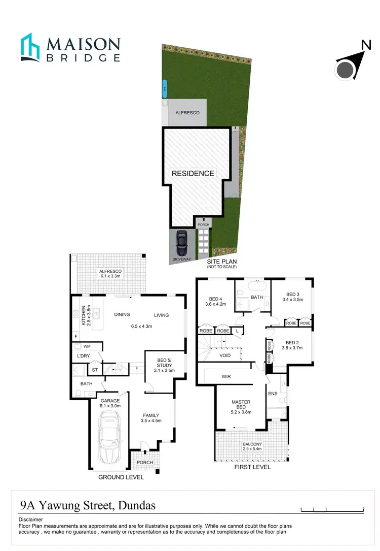 Floorplan of Homely semi-detached listing, 9A Yawung Street, Dundas NSW 2117