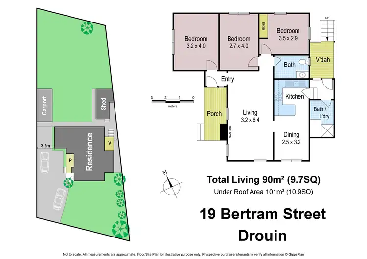 Floorplan of Homely house listing, 19 Bertram Street, Drouin VIC 3818
