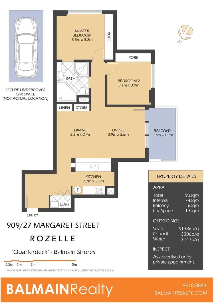 Floorplan of Homely apartment listing, 909/27 Margaret Street, Rozelle NSW 2039