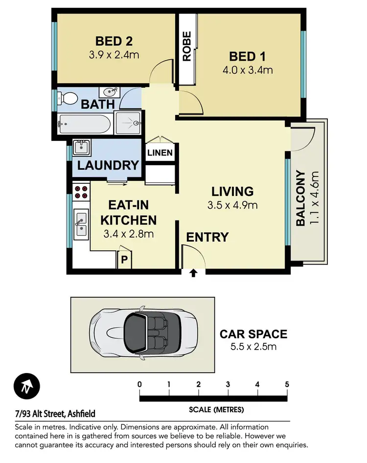 Floorplan of Homely apartment listing, 7/93 Alt Street, Ashfield NSW 2131