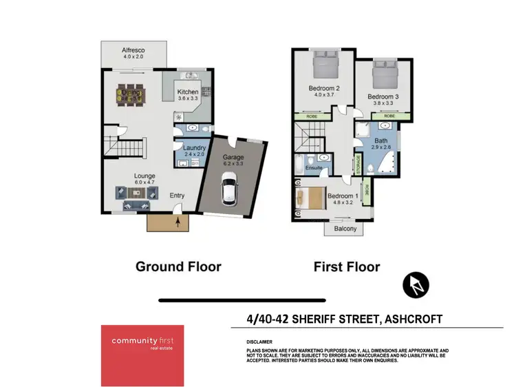 Floorplan of Homely townhouse listing, 4/40-42 Sheriff Street, Ashcroft NSW 2168